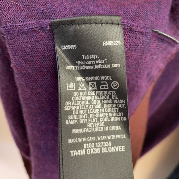 Ted Baker V Neck Pullover Sweater 4 - Picture 5 of 5